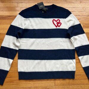 New W/tag Charter Club Navy and Iory Cashmere Sweater M